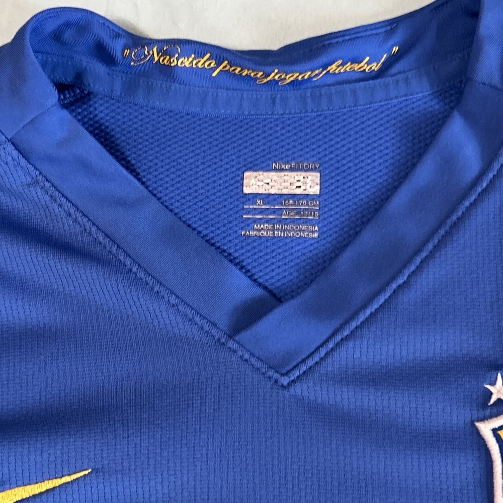 Brazil 2008/2010 Away Nike Fit Football Shirt Soccer Jersey Youth Size 13/15 XL - Picture 3 of 9